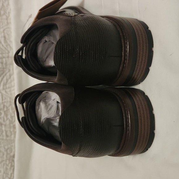 New! Dark brown leather men's dress shoes Oxford business casual formal derby - Picture 7 of 13